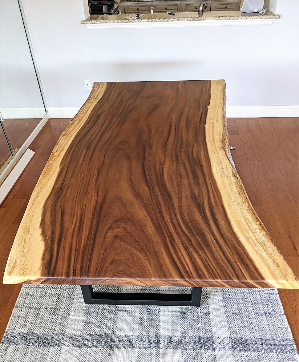 Live Edge Dining Table from Parota Wood Naples Live Edge Wood Live